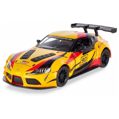 Металлическая модель Kinsmart Toyota GR Supra Racing Concept KT5421WF, желтая