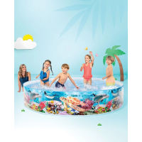 Бассейн круглый каркасный Intex 58472 "Морское дно", 244х46см