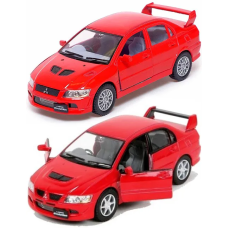 Машинка металева Kinsmart 1:36 "Mitsubishi Lancer Evolution VII" KT5052W інерційна, двері відчиняються / Червоний