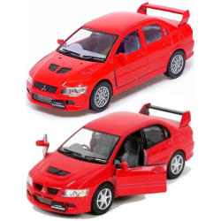 Машинка металева Kinsmart 1:36 "Mitsubishi Lancer Evolution VII" KT5052W інерційна, двері відчиняються / Червоний