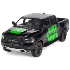 Машинка металева Kinsmart 1:46 Dodge RAM 1500 Livery Edition 2019 (інерційна, двері відчиняються, чорна KT5413WF)