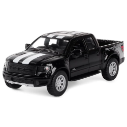 Машинка металева Kinsmart 1:46 2013 Ford F-150 SVT Raptor SuperCrew (Форд Раптор) KT5365WF інерційна, двері відчиняються / Чорний