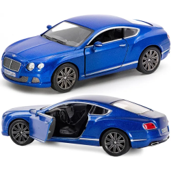 Машинка металева Kinsmart 1:38 Bentley Continental GT 2012 (інерційна, двері відчиняються, синя KT5369W)