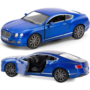 Машинка металева Kinsmart 1:38 Bentley Continental GT 2012 (інерційна, двері відчиняються, синя KT5369W)