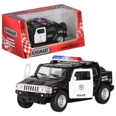 Металева інерційна машинка Kinsmart 1:40 Hummer H2 SUT Поліція (2005) KT5097WP