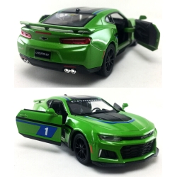 Металева машинка Kinsmart 1:38 Chevrolet Camaro ZL1 2017 KT5399WF інерційна, колір Зелений з принтом