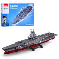Конструктор Sluban M38-B1211 Авианосец Фуцзянь, Модельки, масштаб 1:700, 557 деталей