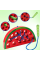 Розвиваюча Дерев'яна іграшка Монтессорі Головоломка-шнурівка Кавун із черв'ячком MD1228