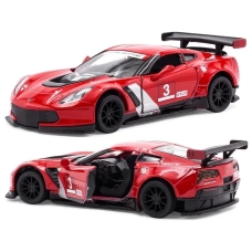 Машинка металева Kinsmart Corvette C7. R Race Car 2016. Червона (KT5397W)