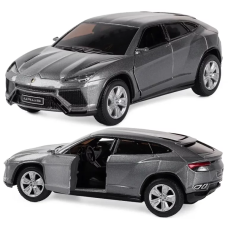 Машинка металева Kinsmart 1:38 Lamborghini Urus KT5368W інерційна, двері відчиняються / Сірий