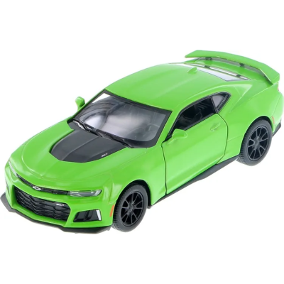 Металлическая машинка Kinsmart 1:38 2017 Chevrolet Camaro ZL1 KT5399W инерционная, открывающиеся двери / Зеленая
