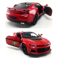 Металлическая машинка Kinsmart 1:38 Chevrolet Camaro ZL1 2017 KT5399WF инерционная, цвет Красный с принтом