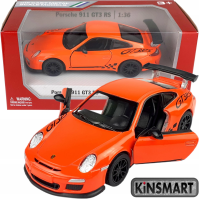 Металева машинка Kinsmart 1:36 2010 Porsche 911 GT3 RS KT5352W, інерційна / Помаранчевий