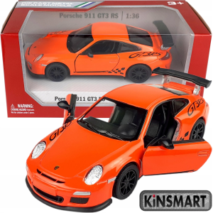 Металева машинка Kinsmart 1:36 2010 Porsche 911 GT3 RS KT5352W, інерційна / Помаранчевий