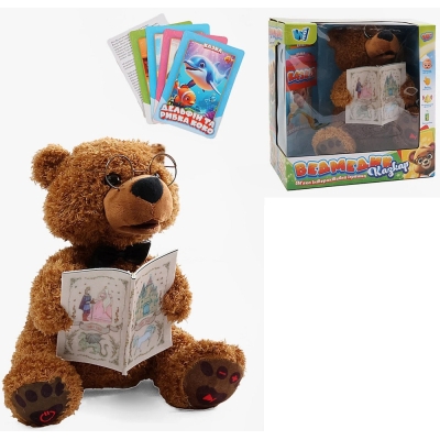 Ведмедик Казкар WToys 31515 українською мовою 15 казок звукові ефекти картки