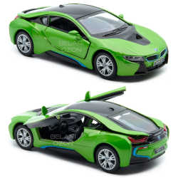 Машинка металева Kinsmart 1:36 BMW i8 інерційна KT5379WA Зелений