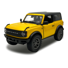 Машинка металева Kinsmart 1:34 2022 Ford Bronco (Hard Top) KT5438WB інерційна, двері відчиняються / колір Жовтий