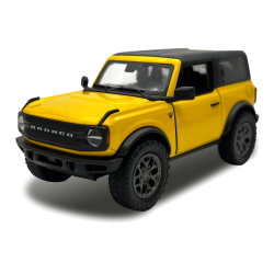 Машинка металева Kinsmart 1:34 2022 Ford Bronco (Hard Top) KT5438WB інерційна, двері відчиняються / колір Жовтий