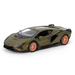 Машинка металева Kinsmart 1:40 2018 Lamborghini Sian FKP 37 KT5431W інерційна, двері відчиняються / Темно-зелений