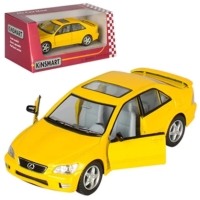 Металлическая машинка Kinsmart 1:36 Lexus IS 300 KT5046W инерционная, открывающиеся двери / Желтый