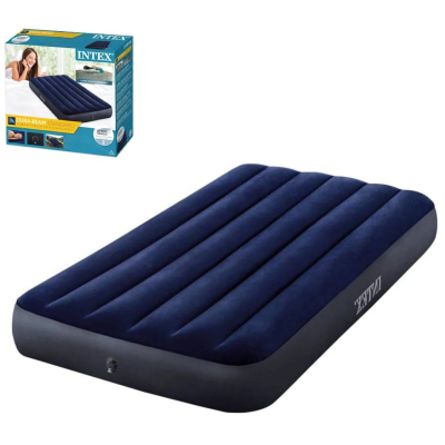 Матрац надувний Intex 64757 Classic Downy Airbed 99×191×25 см, односпальний, Fiber-Tech