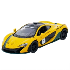 Машинка металева Kinsmart 1:36 McLaren P1 інерційна, KT5393WF Жовтий з принтом