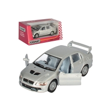 Машинка металева Kinsmart 1:36 "Mitsubishi Lancer Evolution VII" KT5052W інерційна, двері відчиняються / Сріблястий