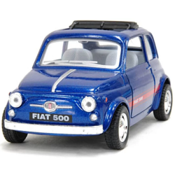 Машинка металева Kinsmart 1:24 Fiat 500 1957 інерційна, двері відчиняються, синя, KT5004W