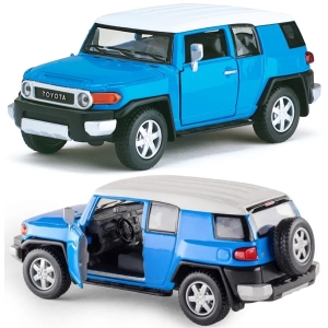 Металева машинка Kinsmart 1:36 Toyota FJ Cruiser KT5343W, інерційна в коробці / Колір Синій