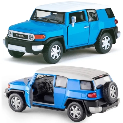 Металлическая модель Kinsmart 1:36 Toyota FJ Cruiser KT5343W, инерционная, в коробке, синий цвет