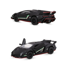 Металлическая машинка Kinsmart 1:36 Matte Lamborghini Veneno, инерционная, черная, KT5370W