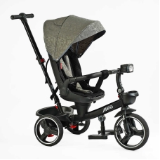 Велосипед 9155/318-82 BestTrike "Marco" поворотне сидіння, складне кермо, колеса з прогумованим PU, кошик, телескопічна ручка, фара музична