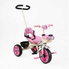 Велосипед 3-х колісний BS-70225 "Best Trike" колеса EVA переднє 10", заднє 8", сталева рама, УКР. ОЗВУЧУВАННЯ, батьківська ручка, в коробці