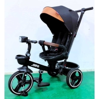 Велосипед 9155/312-51 BestTrike "Marco" поворотне сидіння, складне кермо, колеса з прогумованим PU, кошик, телескопічна ручка, фара музична