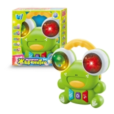 Музичне жабенятко 61653 (72) "WToys", ОЗВУЧУВАННЯ УКРАЇНСЬКОЮ МОВОЮ, 10 пісень, 10 казок, 10 скоромовок, підсвічування, барабан, брязкальце, в коробці