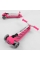 Самокат триколісний Y-00211 (4) Best Scooter, РОЖЕВИЙ, складане алюмінієве кермо, 4 колеса PU зі світлом, d = 12 см