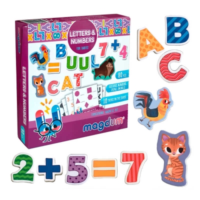 гр Магнітна гра "Letters Numbers" ML4031-09 EN (24) "Magdum", англ. мова, в коробці
