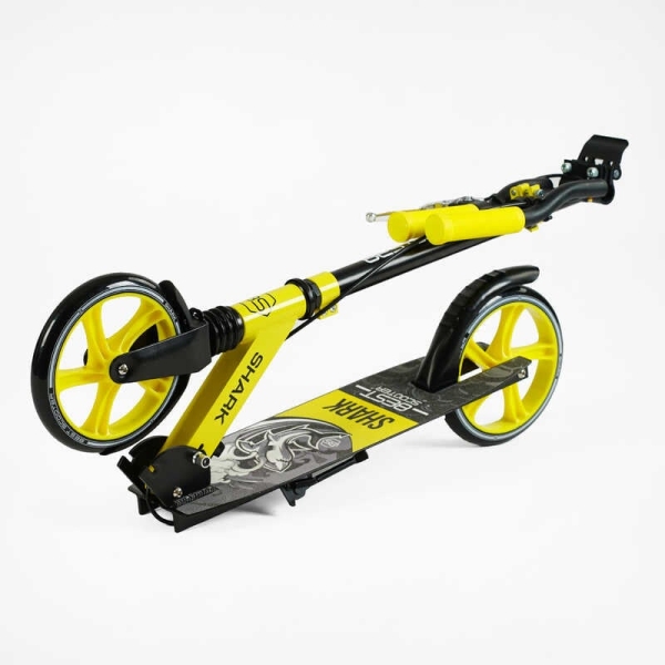Самокат двоколісний "Best Scooter" SH-10865 (4) "SHARK", з ручним гальмом, затискач керма, колеса PU - 20 см, 1 амортизатор, в коробці