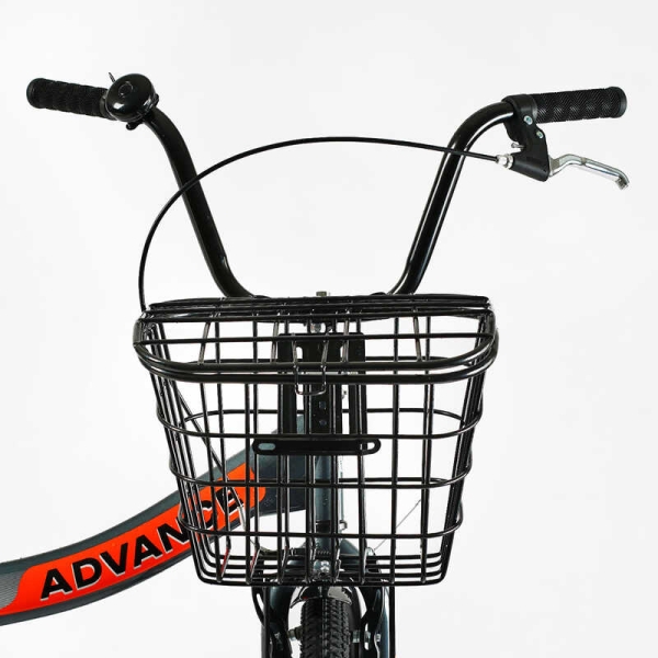Велосипед складний Corso 24" Advance AD-24715 + КОШИК,  одношвидкісний, складна сталева рама 14", корзина, багажник