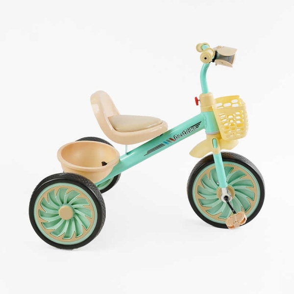 Велосипед 3-х колісний BS-33461 "Best Trike" (1) колеса EVA переднє 12’’, заднє 10’’, сталева рама, УКР. ОЗВУЧУВАННЯ, світло, 2 кошики, в коробці