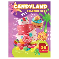 Розмальовка 20 наліпок А4: Candyland 9789655323184 (50) "Jumbi"