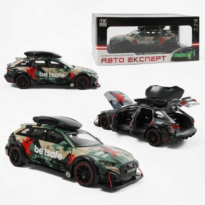 Машинка 1042-10 (24) "Авто Експерт", 2 кольори, металопластик, 1:24, звук, світло, інерція, відчиняються двері, у коробці