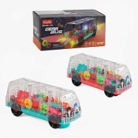 Автобус 035 А-24 (120/2) 2 кольори, 3D підсвічування, 2 режими, звук, мелодія, колеса вільного ходу, в коробці