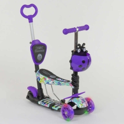 Самокат 5в1 68995 Best Scooter, АБСТРАКЦІЯ, PU колеса, ПІДСВІЧУВАННЯ КОЛІС, в коробці