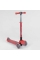 Самокат триколісний 92606 (4) Best Scooter, ЧЕРВОНИЙ, складне алюмінієве кермо, 4 колеса PU зі світлом, d = 12 см