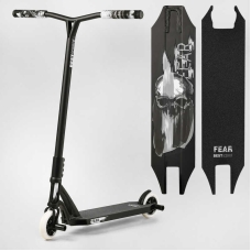 Самокат трюковий МТ-30377 Best Scooter (4) "FEAR", SCS-система, ПЕГИ, алюмінієвий диск та дека, колеса PU, d=115мм, ширина керма 58 см