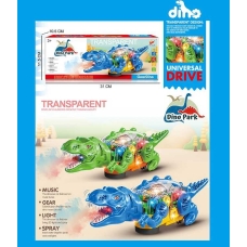 Динозавр 2010 CD (72/2) 2 види, звук, підсвічування, колесо вільного ходу, парогенератор, шестерні, в коробці
