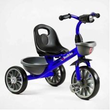 Велосипед 3-х колісний BS-12530 "Best Trike" колеса EVA переднє 12", заднє 10", сталева рама, фара з музикою та світлом, 1 пісня українською та 2 англійською, 2 кошики, в коробці