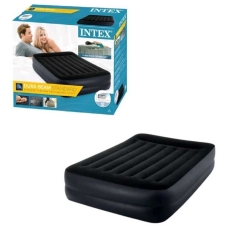 Intex Велюр матрац 64124 ND (2) 152х203х42см, вбудований електронасос, двоспальний