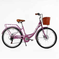 Велосипед міський Corso Polaris 26" PS-91606 + КОШИК